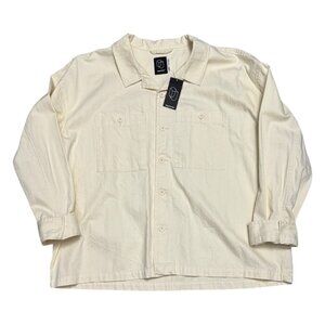 ORIGINAL USE NWT Cream Oversized Casual Button Shirt Mens 2XL